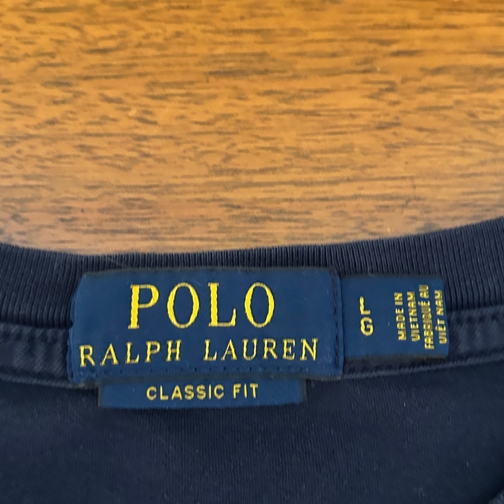 Polo by Ralph Lauren Classic Style Navy Blue Men's Tee Shirt Large - Picture 5 of 8